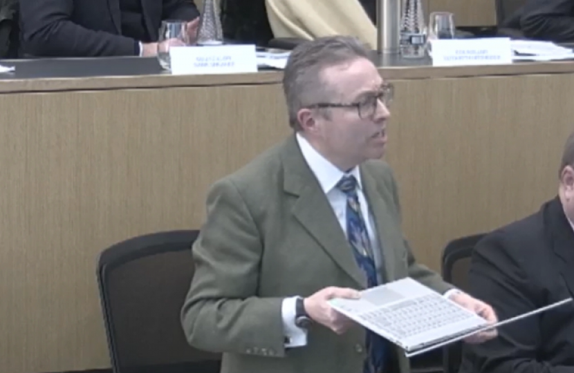 Cllr David Harvey at Full Council on 8 March