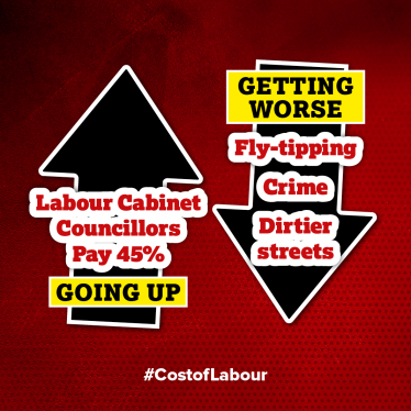 Labour Cabinet Councillors pay up 45%